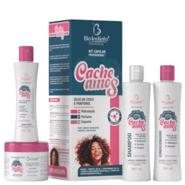 Imagem de Kit Capilar Cacheamos Cabelos Ondulados e Crespos 4 Itens - Bio Instin