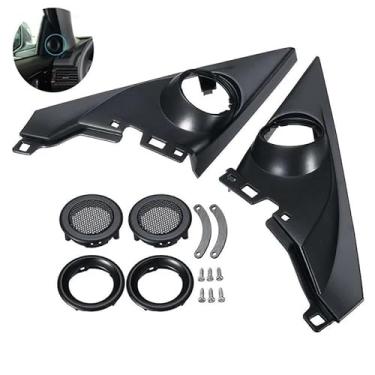 Imagem de YuYue Electronic Painel de alto-falante interior da porta do carro para porta do carro, uma capa de pilar, acabamento do tweeter, painel de alto-falante adequado para Honda Civic 2016-2019