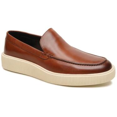 Imagem de Sapato Masculino Loafer Konna em Couro Legítimo – Mocassim Casual Elegante, Confortável com Palmilha em Gel e Sola Leve de Borracha – Turunelli Calçados (Whisky, BR, Adulto, Numérico, 42)