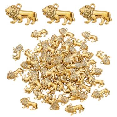Imagem de AHANDMAKER 60 pingentes de animais leão, estilo tibetano, pingentes de metal leão, caubói ocidental, pingentes de prata antigos, para colar faça você mesmo, pulseira, chaveiro, fabricação de joias 18