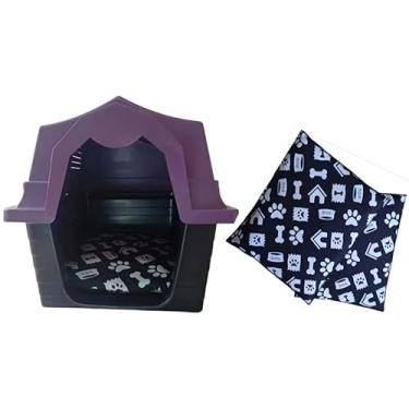 Imagem de Casa De Cachorro De MéDio A Grande Porte Com 2 Almofadas, Casinha Para Animais De EstimaçãO, ProteçãO Uv.(LILAS)