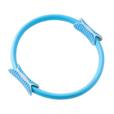 Imagem de Dynwave Anel de Pilates Fitness Anel para Mulheres Leve Portátil Círculo de Pilates Exercitador Interno de Coxa para Costas Cintura Pernas Ombro, Azul