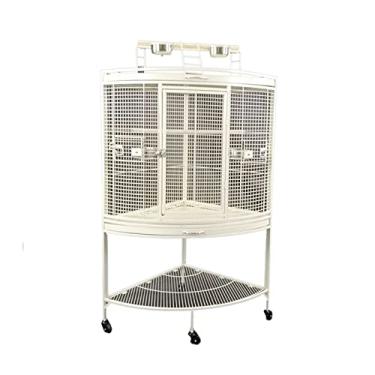 Imagem de YAYA2021-SHOP Gaiola de pássaro Gaiola de papagaio de canto popular gaiola de arara tentilhão de canário gaiola de pássaro gaiola de metal casca de ovo cor branca ninho de pássaro