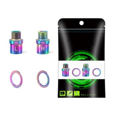 Imagem de Extensores de pedal de bicicleta, espaçador de pedal estendido de liga de titânio com arruela extensora de pedal de 16/20 mm para pedais rosqueados de 9/16 polegadas SPD MT MTB BM