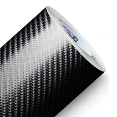 Imagem de Vinil Adesivo Envelopamento Fibra Carbono Preto 1,40M X 30Cm - Imprima