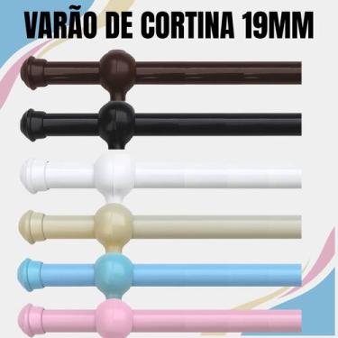 Imagem de Kit Varão Para Cortina Completo 2,00 Metros 19mm Varias Cores Envio Im