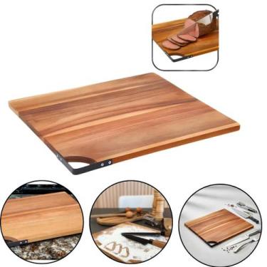 Imagem de Tábua De Carne Churrasco De Madeira Acácia 35x30 Mimo Style