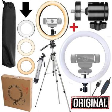 Imagem de Hing Light Completo Luz Led Luminária Tripé Suporte Webcam - Leffa Sho
