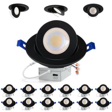 Imagem de Juego de 12 luces empotradas LED Adetu de 6" regulables con 5 temperat