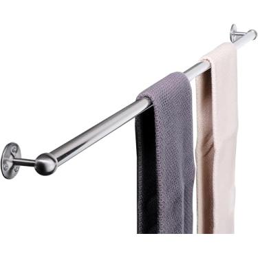 Imagem de Toalheiro, toalheiro, toalheiro, toalheiro, porta-toalhas, aço inoxidável, escovado, organizador de roupas, toalheiro, adequado para banheiro, cozinha, suporte de toalha de banho/40 cm/a