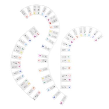Imagem de TIPTAP Adesivos removíveis de teclas de piano para 88 teclas, tamanho completo, etiquetas de notas cortáveis para 61 teclas, adesivos de teclado de silicone reutilizáveis para iniciantes, vem com