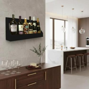 Imagem de Prateleira Adega Suporte Decorativo para Vinhos Bebidas e Garrafas - P