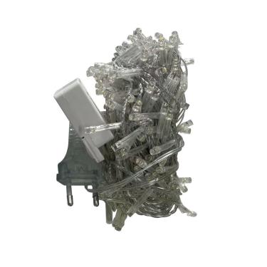 Imagem de Pisca Pisca de Natal 200 Lâmpadas LED Branco Quente Fio Transparente 220v - Festive