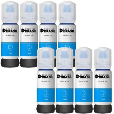 Imagem de Kit 8 Tintas Para Epson L4160 L4150 T504 L6171 L6161 L6191 - Bulk Ink 