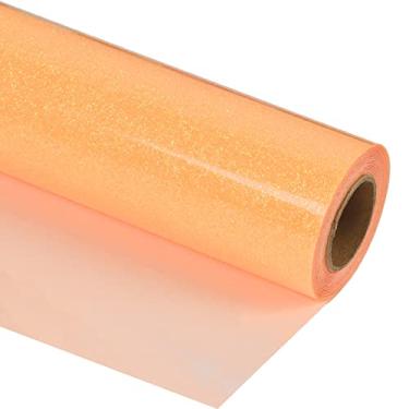 Imagem de guangyintong Rolos De Vinil Htv Com Transferência Térmica Laranja E Glitter Brilhante, 30 Cm X 2,4 M Para Camisetas, Todas As Máquinas Corte, Fácil Cortar Design Faça Você Mesmo