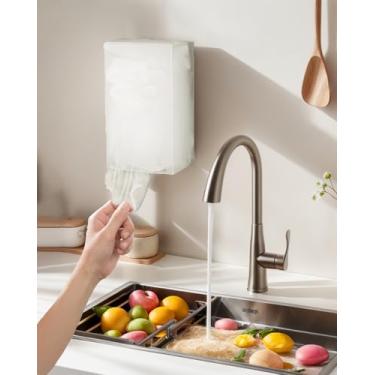 Imagem de 200 peças de sacos descartáveis para ralos de cozinha, sacos de malha de filtro de pia para cabelo e resíduos de alimentos, coletor de cabelo de drenagem com caixa de armazenamento (serve para todos