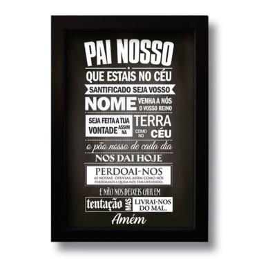 Imagem de Quadro Decorativo Frase Oração Do Pai Nosso 33x43 Cm