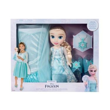 Imagem de Boneca Disney Frozen Elsa Kit Com Fantasia Sapatos e Acessórios Tam. Único Multikids - BR2330OUT [Remanufaturado] BR2330OUT