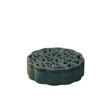 Imagem de Porta-incenso decorativo Queimador de incenso compacto para ambientes internos, porta-incenso de latão para cones 4H, pó não pegajoso e incenso em bastão.