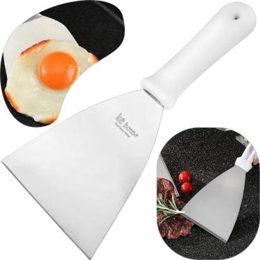 Imagem de 2X Espátula Reta 12 Cm Em Aço Inox Lanche