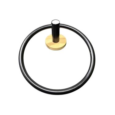 Imagem de Suporte Porta Toalhas Adesivo Redondo em Bambu e Ferro