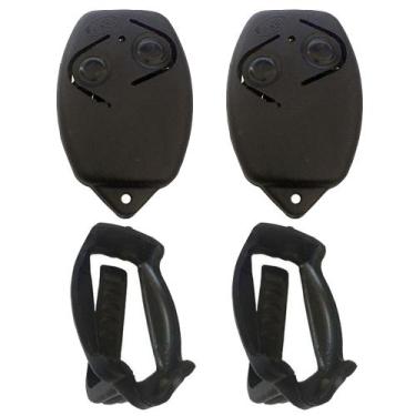 Imagem de 2 Carcaça Frente e Fundo para Controle Remoto Portão Rossi + 2 Suporte