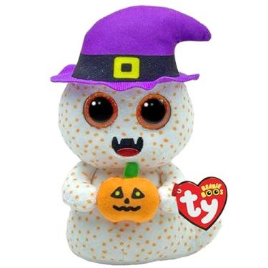 Imagem de TY Beanie Boo Flicker The Ghost with a Hat for Halloween 2025-6"