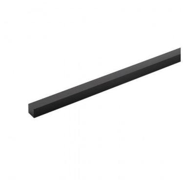 Imagem de Perfil Sobrepor Para Fita Led 2 Metros Preto Difusor Fumê - Delis