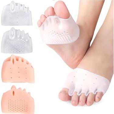 Imagem de Palmilha Plantar com Separador de Dedos Em Gel Silicone Dores No Pé Pés Ortopédica Fascite Plantar
