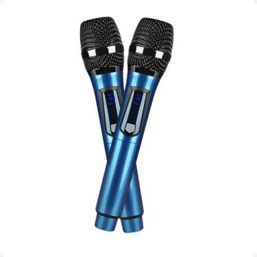 Imagem de Microfone Sem Fio Duplo Profissional M87 UHF Alta Qualidade de Som Din