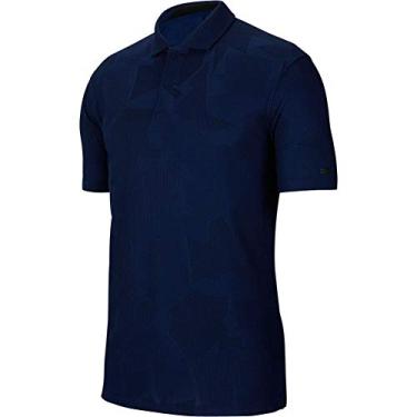 Imagem de Nike Golf TW Tiger Woods Dri-Fit Camo Jacquard Polo CT3801 (Blue Void, Small)