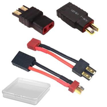 Imagem de TRX to T Male Femal Adapter T to TRX Connector RC LiPo Battery Connectors 14AWG 5CM