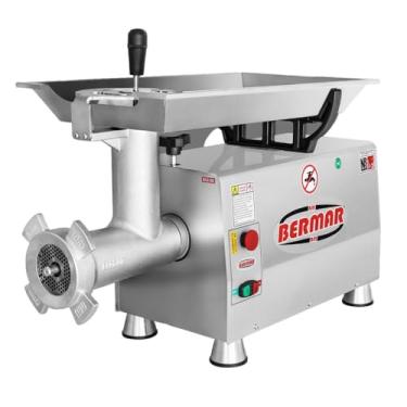 Imagem de Moedor de Carne Bermar Boca 98 com Disco Pré-Cortador Bocal Inox BM-164 Trifásico 220V