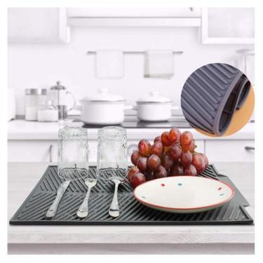 Imagem de Tapete Escorredor De Louças Grande Silicone Bar Resistente - Majohn Ut