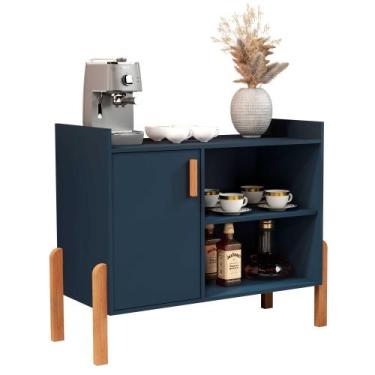 Imagem de Aparador Buffet Cantinho do Café Luxor com Porta Barzinho Pés em Madei