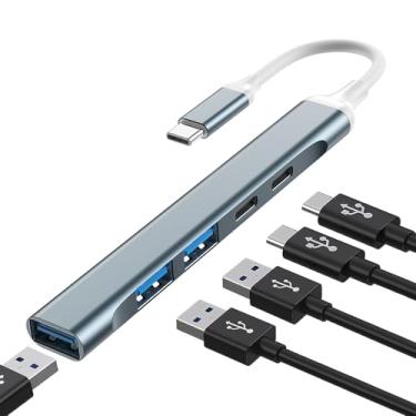 Imagem de Hub USB 3.0, hub USB de 4 portas, divisor USB, expansor USB para laptop, Xbox, pen drive, HDD, console, impressora, câmera, teclado, mouse e muito mais