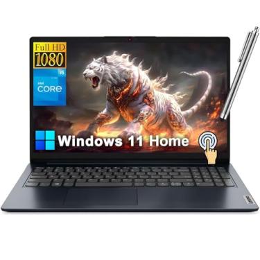 Imagem de Lenovo Laptop empresarial IdeaPad com licença vitalícia de escritório, tela sensível ao toque FHD de 15,6 polegadas, Intel 10-Core i5-1235U, 24 GB de RAM, SSD de 1 TB, Windows 11 Pro, teclado numérico