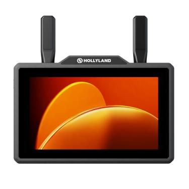 Imagem de Hollyland Transmissor e receptor de vídeo sem fio Pyro 5 e monitor de campo de câmera de 14 cm HDMI e SDI alcance de 396 metros, salto automático de banda dupla de latência de 60 ms com forma de onda