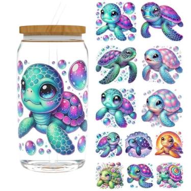 Imagem de F06C24K1101 UV DTF Cup Wraps Inverno UV DTF Transferência Adesivo Impermeável para Copos de Vidro, Mobiliário, Artesanato DIY, Adesivos de Transferência para DIY Garrafa de Água Laptop Decalque