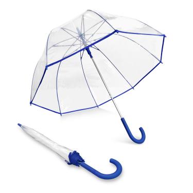 Imagem de Guarda-chuva com cúpula bolha para estação meteorológica, abertura automática, cúpula transparente, à prova de vento, impermeável, leve, Azul, 52 Inch Arc, Compacto