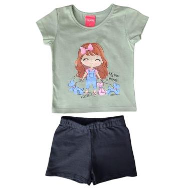 Imagem de Conjunto Feminino My best Friends Kely Kety Shorts Moletinho-Feminino