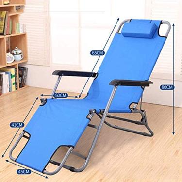 Imagem de Espreguiçadeira de jardim, cadeira dobrável, espreguiçadeira, dobrável, poltrona reclinável de gravidade zero ao ar livre, cadeira portátil para acampamento com travesseiro de pescoço (cor A), D