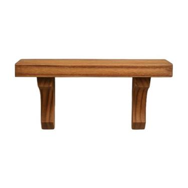 Imagem de Prateleira Decorativa Rústica com Suporte Artesanal de Madeira(Envelhecida,25cm)