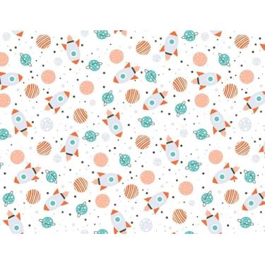 Imagem de Toalha de Banho Bebe com Capuz de Fralda Soft + 1 Roupão com Capuz Soft 100% algodão Enxoval (Foguete)