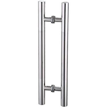 Imagem de Puxador de porta de vidro de aço inoxidável puxador de porta de vidro comercial diâmetro 38 mm tubo redondo de aço inoxidável puxador de porta pushpull / maçaneta de porta de madeira/porta de celeiro