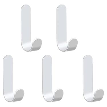 Imagem de Ganchos para casaco de parede, cabides de roupas, ganchos de aço inoxidável fixados na parede, ganchos resistentes para roupas, toalhas, chaves, carteiras, mochilas, chapéus, portas, cozinhas