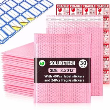 Imagem de Bubble Mailers 20 x 30,5 cm, pacote com 100 envelopes de poliéster acolchoados e grossos, pequenos, autoselantes, à prova de choque, resistentes à água, sacos de envio para correio, joias, maquiagem