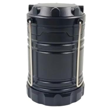 Imagem de Luminária Led à Pilha Potente Iluminação Resistente Prático Ideal para Acampamento Lanterna(3 UN Preta)