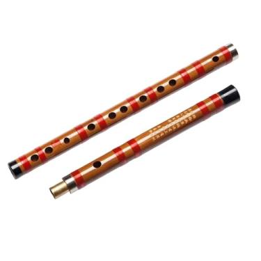 Imagem de Flauta de bambu de madeira Flauta de sopro feita à mão, um instrumento musical chinês tradicional para iniciantes com várias afinações para escolher (tecla F)