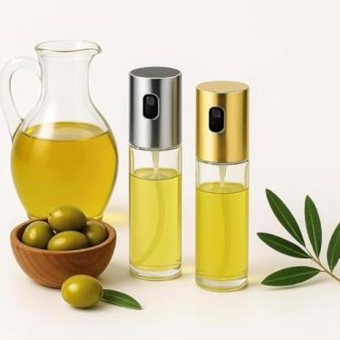 Imagem de Kit 2 Borrifadores Spray para Azeite, Óleo e Vinagre 100ml – Pulverizador Multiuso com Bico Antigotejamento, Livre de BPA, Design Premium e Econômico para Cozinha – Kit 2 Unidades